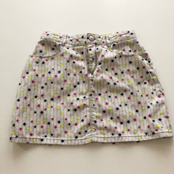 Gymboree Denim Jean Skirt Small Diamond Print 8 - Picture 1 of 8